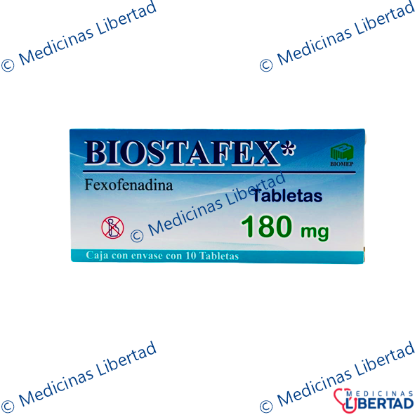 BIOSTAFEX 180MG- Tabletas- c/10