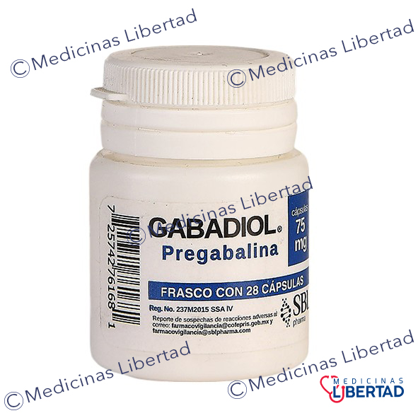 GABADIOL ( PREGABALINA ) 75 MG C/28 CAPSULAS