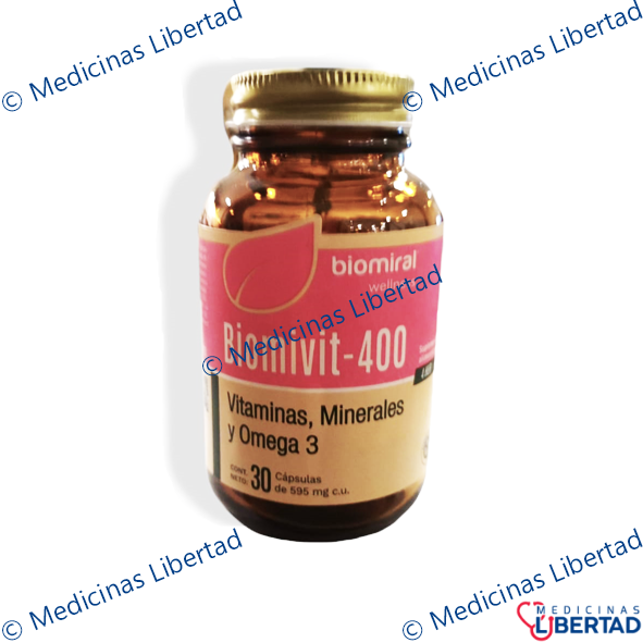 BIOMIVIT-400 VITAMINAS Y MINERALES Y OMEGA 3 C/30