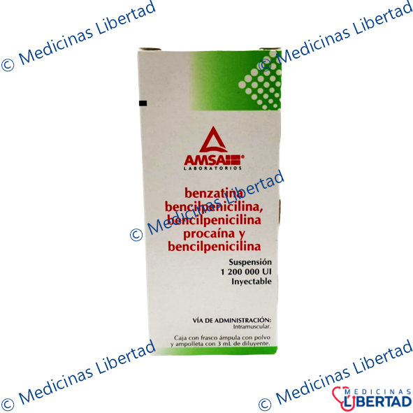 BENCILPENICILINA BENZATINICA COMPUESTA 1200000 INY. C/1 3ML