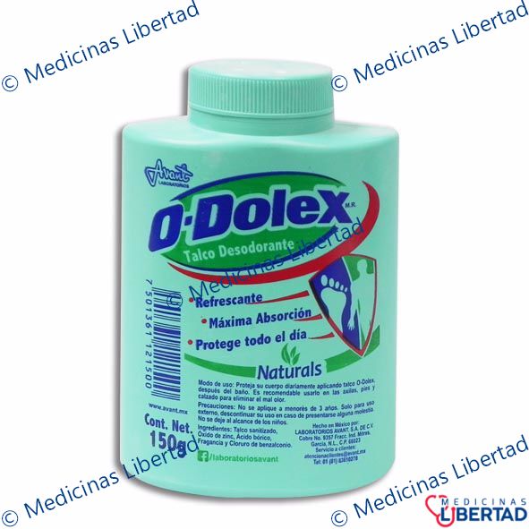 O-DOLEX NATURALS TALCO DESODORANTE 150 G