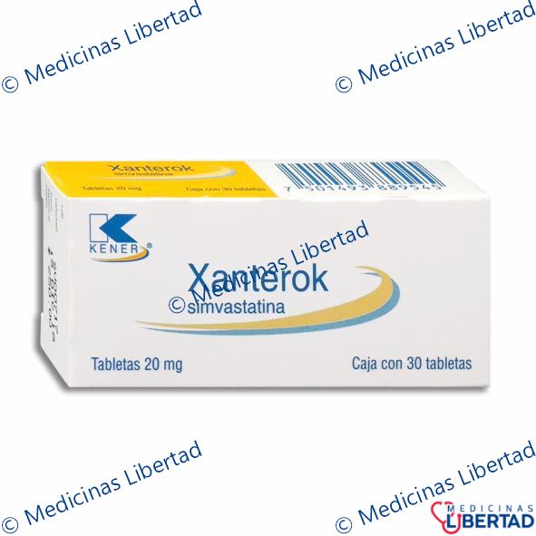 XANTEROK (SIMVASTATINA) 20 MG Tabletas C/30