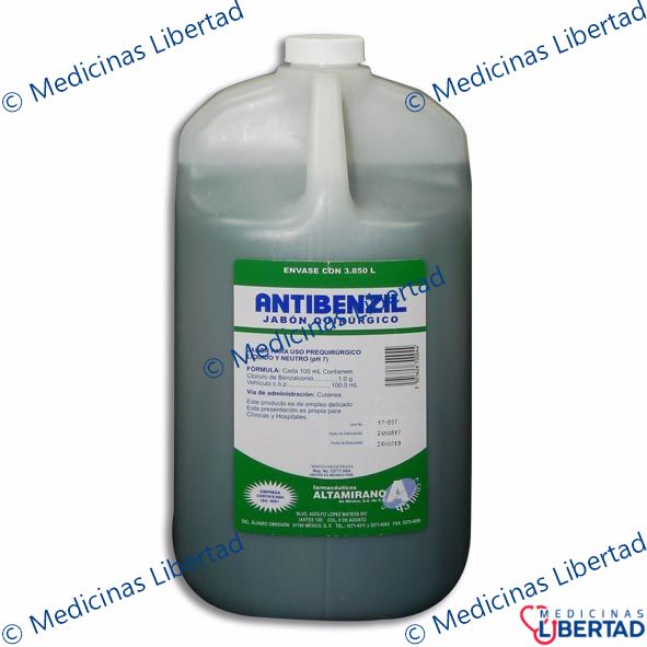 ANTIBENZIL JABON QUIRURGICO  VERDE 3,850 L