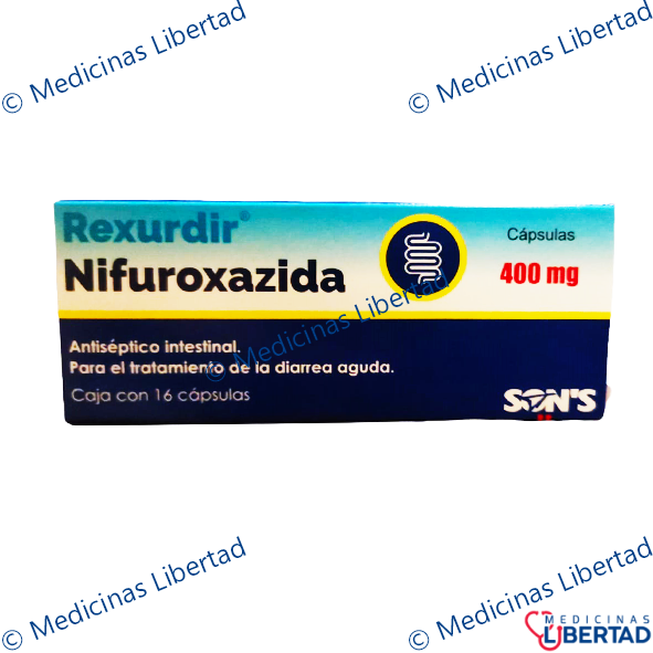 REXURDIR (NIFUROXAZIDA) 400MG C/16 CAPSULAS