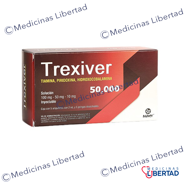 TREXIVER 50,000 SOLUCION INYECTABLE C/5