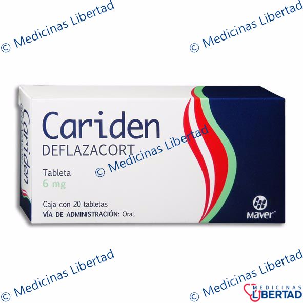 CARIDEN (DEFLAZACORT 6 MG ) TABLETAS C/20