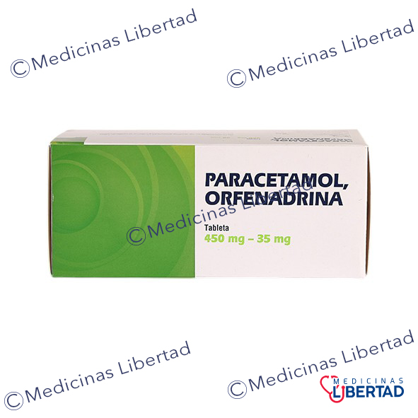 PARACETAMOL, ORFENADRINA 450 - 35MG C/50TAB