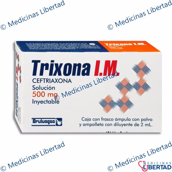 TRIXONA 500MG IM - Solucion Inyectable - c/1