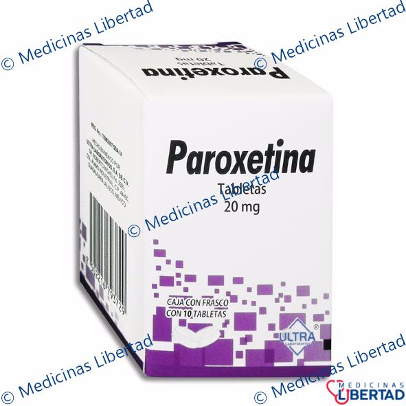 PAROXETINA  ULTRA 20MG TABLETAS FRASCO C/10