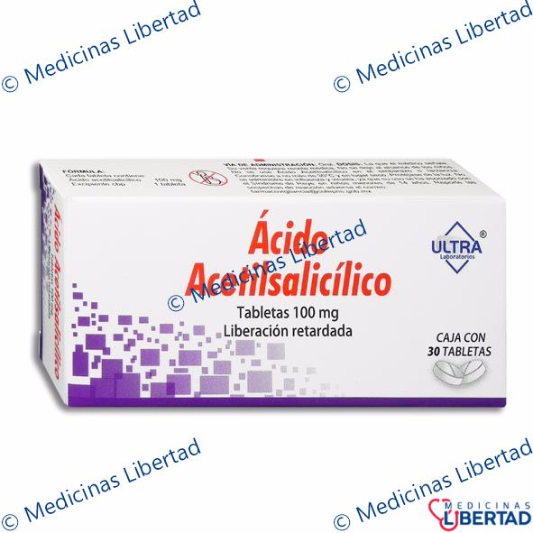 ACIDO ACETILSALICILICO 100 mg ULTRA TABLETAS C/30