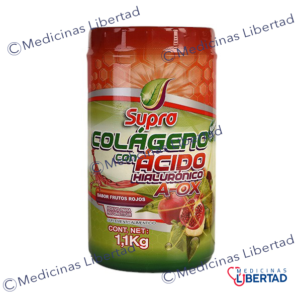 SUPRA COLAGENO + ACIDO HIALURONICO C/ 1,1KG FRUTOS ROJOS