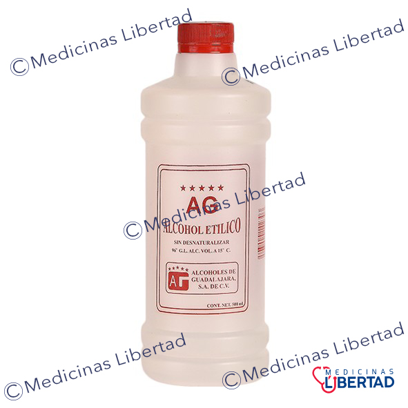 ALCOHOL AG 96° ROJO 500 ML