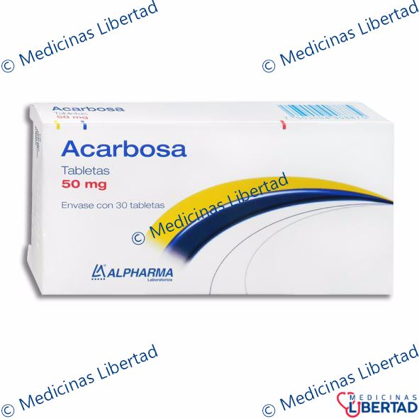 ACARBOSA 50 mg ALPHARMA TABLETAS c/30