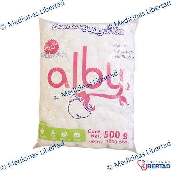 ALGODON TORUNDA ALBY BOLSA 500 G