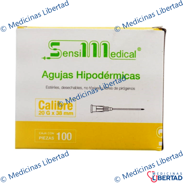 AGUJA HIP SENSIMEDICAL 20X38  C/100