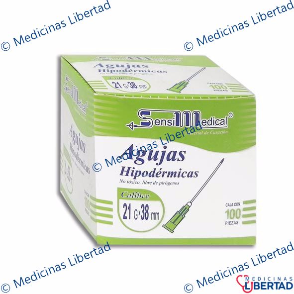 AGUJA HIP SENSIMEDICAL 21X38  C/100