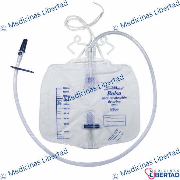 BOLSA RECOLECTORA ORINA SENSIMEDICAL 2000ML BOLSA C/1