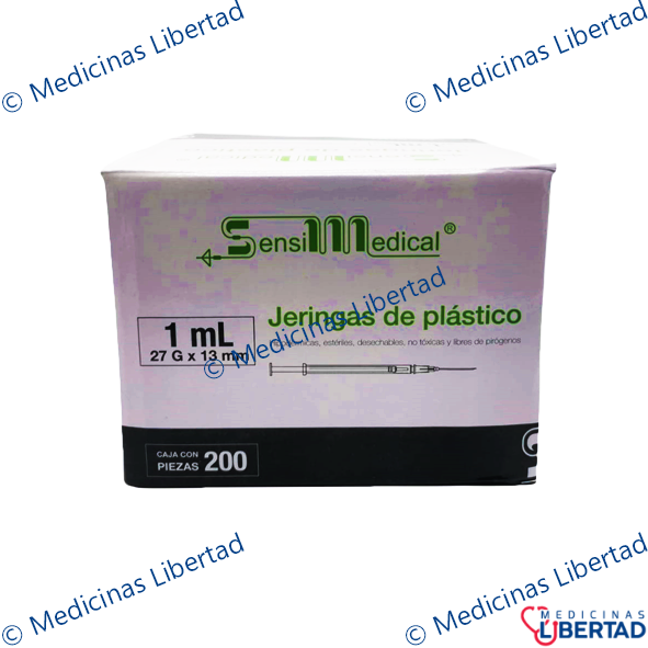 JERINGA 1ML 27G X 13 MM TUBERCULINA CAJA C/200 SENSIMEDICAL