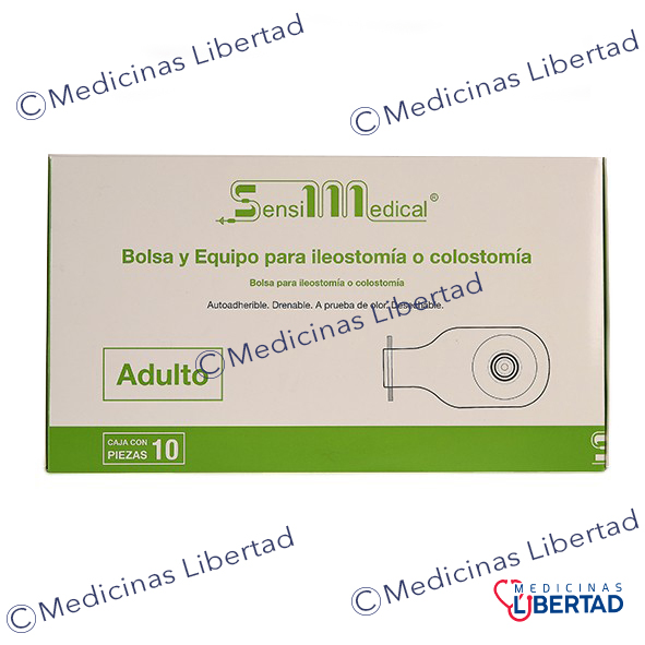 BOLSA PARA COLOSTOMIA ADTO SENSIMEDICAL 30X15 C/10