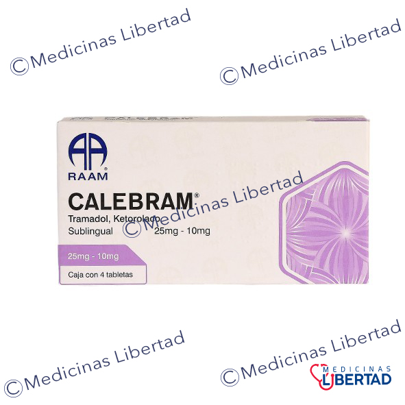 CALEBRAM 25MG / 10MG (TRAMADOL KETOROL ) SUBLILINGUAL 4 TAB