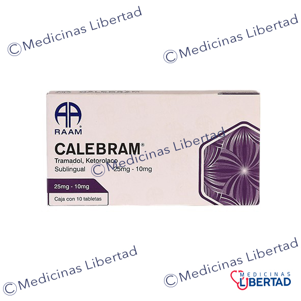 CALEBRAM 25MG / 10MG (TRAMADOL / KETOROLACO)  C/10 TABLETAS