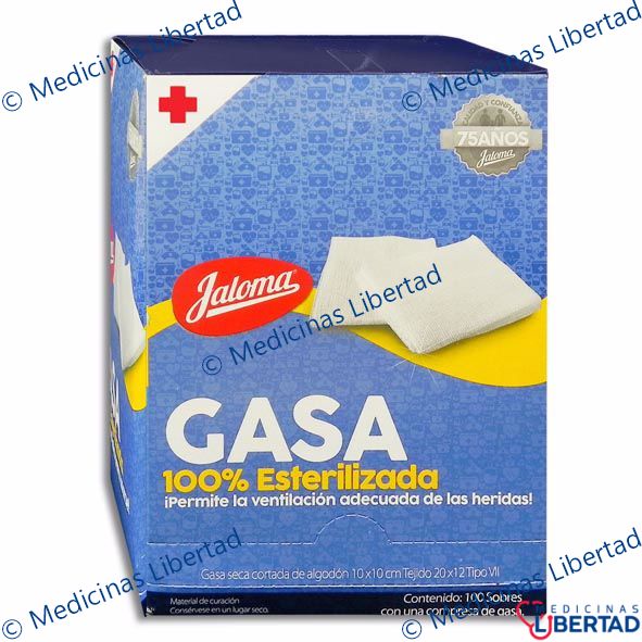 GASA SIMPLE ESTERIL 10X10 JALOMA Caja c/100