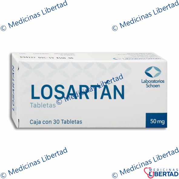 LOSARTAN 50 MG SCHOEN Tabletas c/30