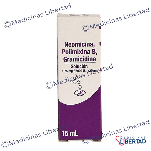 [008400007018] NEOMICINA,POLIMIXINA B, GRAMICIDINA GRIN SOL OFT 15 ML