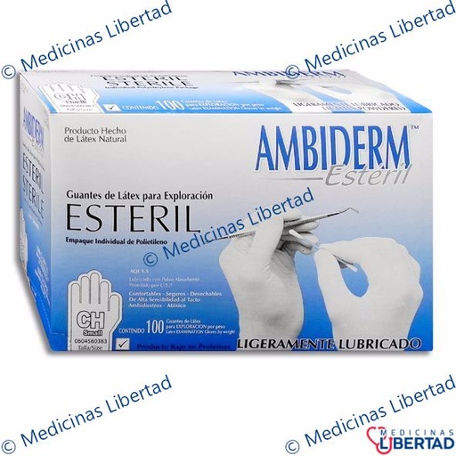 [17502224240649] GUANTE AMBIDERM ESTERIL CHICO - Caja - c/100