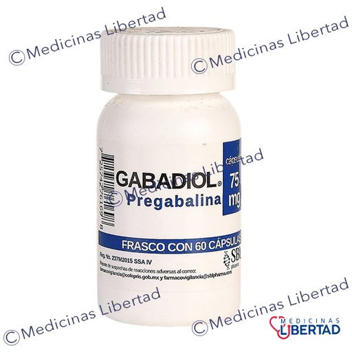 [725742761698] GABADIOL ( PREGABALINA )  75 MG C/60 CAPSULAS