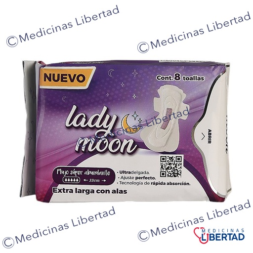 [7500464665508] LADY MOON TOALLA HIGIENICA C/8PZ