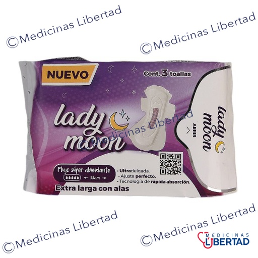 [7500464665515] LADY MOON TOALLA HIGIENICA C/3PZS