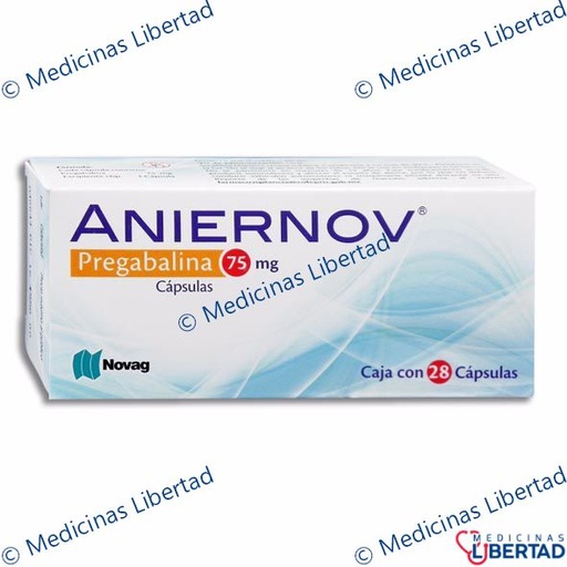 [7501075721072] ANIERNOV 75MG Capsulas c/28