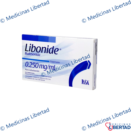[7501125155642] LIBONIDE(BUDESONIDA) .250MG C/5 AMPULAS