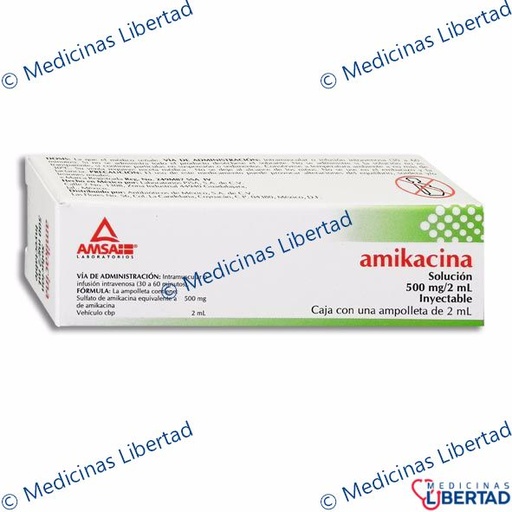 [7501349021440] AMIKACINA 500MG AMSA - Solucion Inyectable - c/1