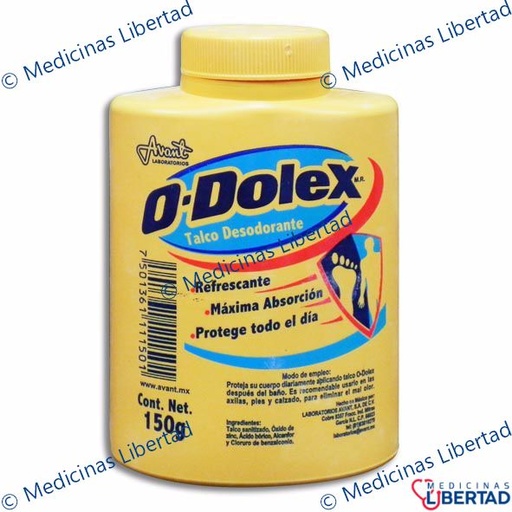 [7501361111501] O-DOLEX TALCO DESODORANTE 150 G