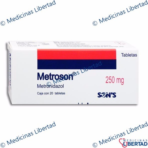 [7502001164567] METROSON TABLETAS 250MG  C/20