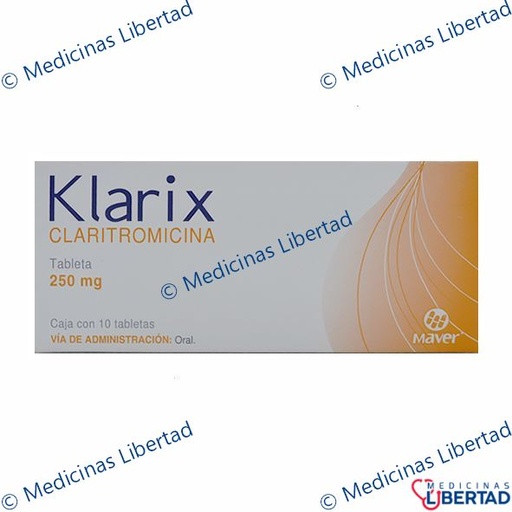 [7502009740442] KLARIX 250MG TABLETAS  C/10