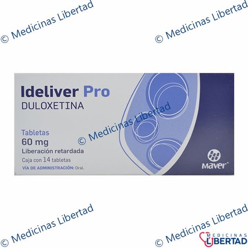 [7502009745478] IDELIVER PRO 60MG tabletas LP c/14