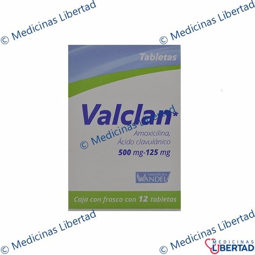 [7503001007724] VALCLAN 500MG /125MG TAB C/12