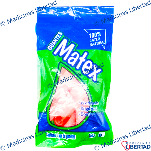 [75030278490181] GUANTE DOMESTICO MATEX N.8 MEDIANO 1PZ