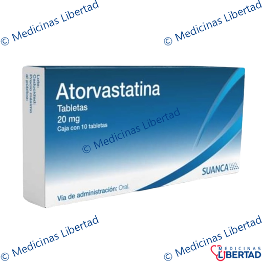 [7503028771615] ATORVASTATINA 20MG SUANCA TAB C/10