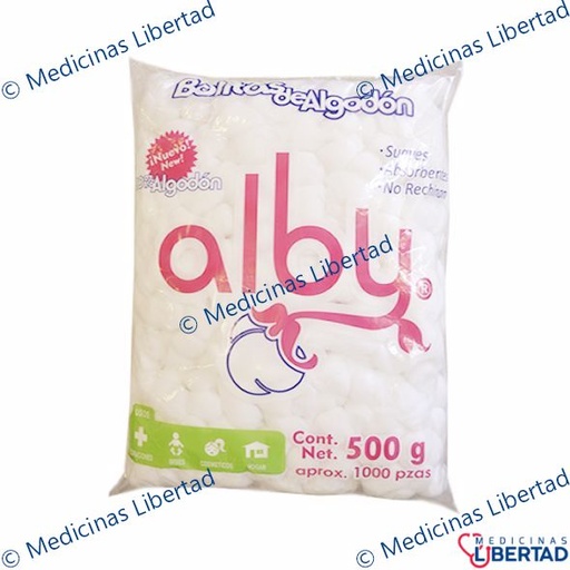 [750310569077] ALGODON TORUNDA ALBY BOLSA 500 G