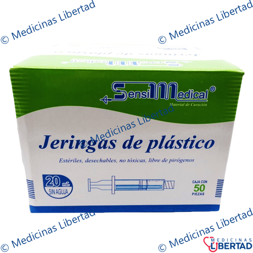 [7506022301727] JERINGA 20ML S/A SENSIMEDICAL C/50 PZS