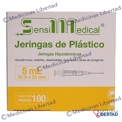 [7506022301802] JERINGA 5ML 20X32 AMAR SENSIMEDICAL  C/100