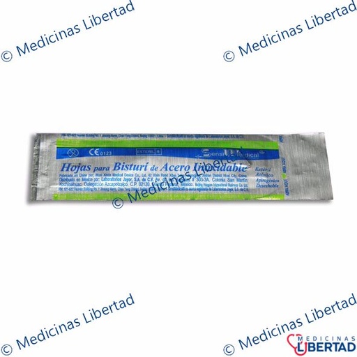 [7506022304490] HOJA PARA BISTURI SENSIMED/10  1 PIEZA