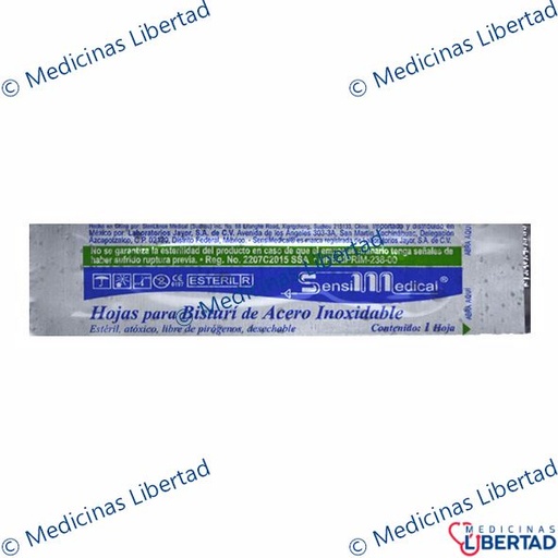 [7506022304506] HOJA PARA BISTURI SENSIMED/11  1 PIEZA