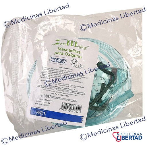 [7506022307040] MASCARILLA P/OXIGENO PEDIATRICA SENSIMEDICAL