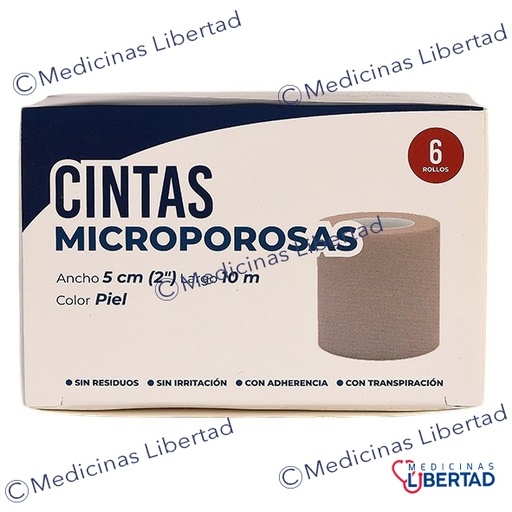 [7506484500812] CINTA MICROPOROSA  PIEL 5CM C/6