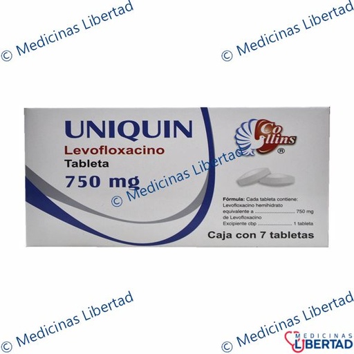 [780083146856] UNIQUIN 750MG Tabletas c/7
